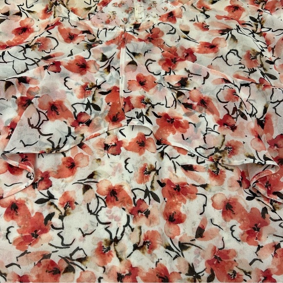 WHITE HOUSE BLACK MARKET Calico Floral Print Ruffled Blouse - Picture 5 of 9